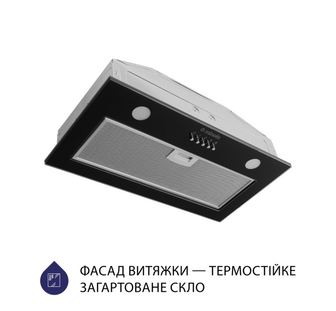 Витяжка повновбудована Minola HBI 5262 BL GLASS 700 LED