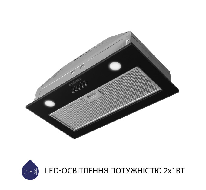 Витяжка повновбудована Minola HBI 5262 BL GLASS 700 LED