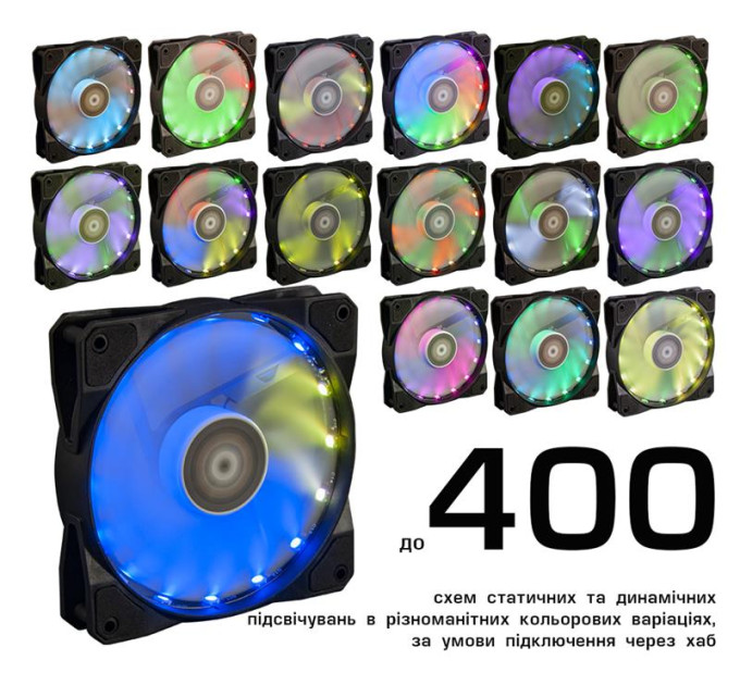 Кулер Frime Iris LED Fan 16LED RGB HUB-2 (FLF-HB120RGBHUB216)