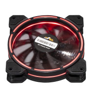 Кулер Frime Iris LED Fan Think Ring Red (FLF-HB120TRR16), 120х120х25 мм, 3-pin Molex, Black