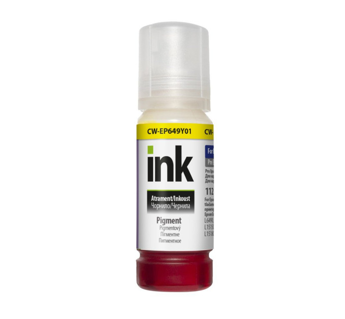 Чорнила  CW Epson L-6490/L65XX/L11160/L15150/L15160/L15180 70мл Yellow Pigm. EP649Y