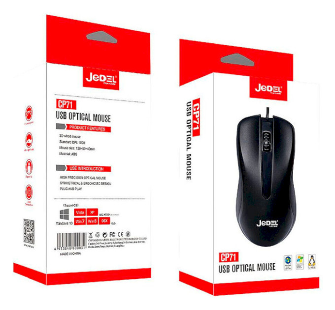 Мишка  JEDEL CP71-USB BLACK