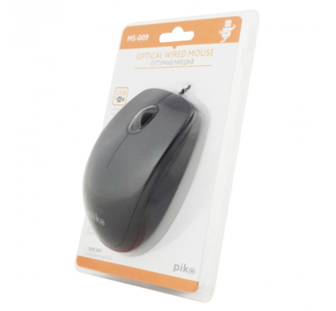 Мишка Piko MS-009 USB Black (1283126467158)