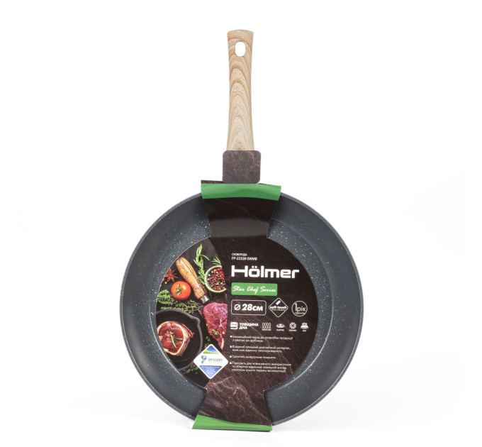Сковорідка  Holmer Star Chef 28 см без кришки Чорна (FP-22328-SWMB)