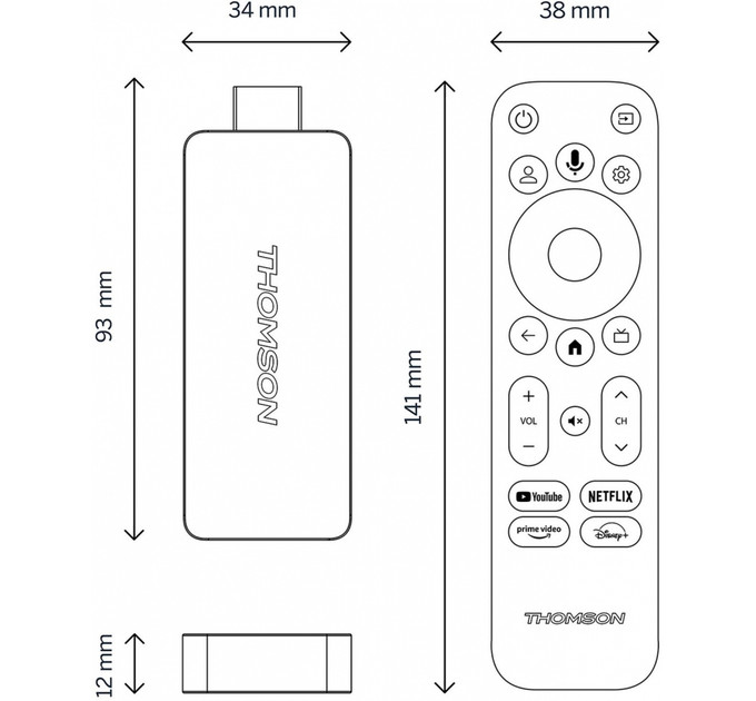 HD Медіа-плеєр  Thomson Streaming Box 4K UHD 140G