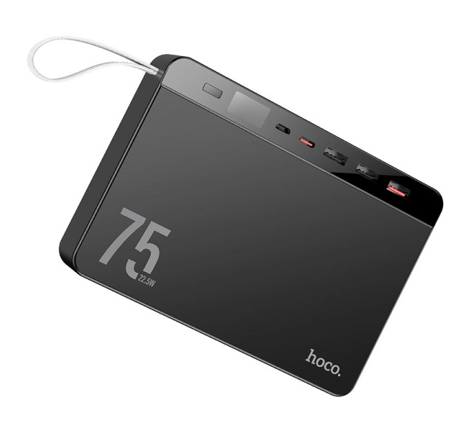 Зовнішній акумулятор HOCO J94 Overlord 22.5W 75000mAh Black