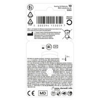Батарейка  Duracell 10 / P10 / PR70 Zinc Air (1.4V) 6 шт