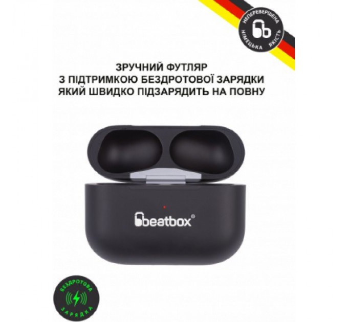 BeatBox Навушники BeatBox PODS PRO 1 Wireless charging black (bbppro1wcb)