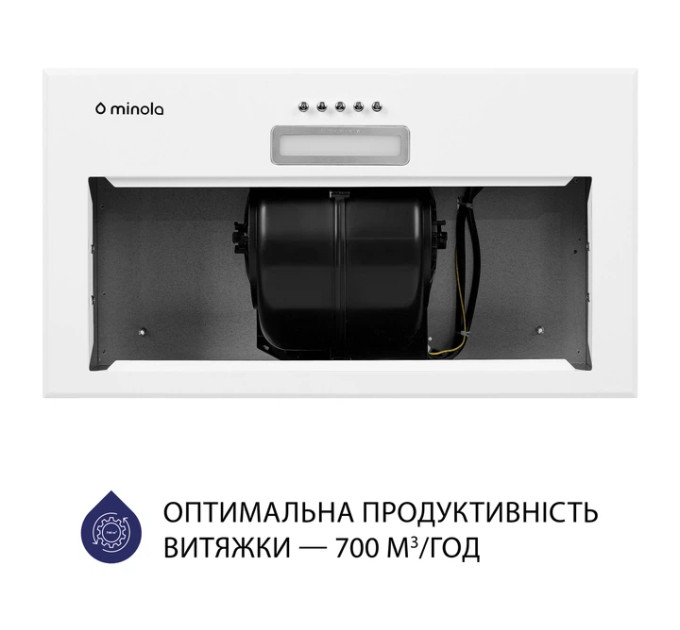 Витяжка  MINOLA HBI 5214 WH 700 LED Повновбудована