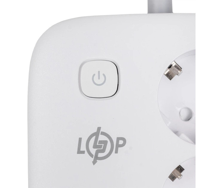 Мережевий фільтр  LogicPower F65WG4 2m White 5 розеток, 4 USB (2 PD +2 QC3.0)