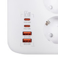 Мережевий фільтр  LogicPower F65WG4 2m White 5 розеток, 4 USB (2 PD +2 QC3.0)