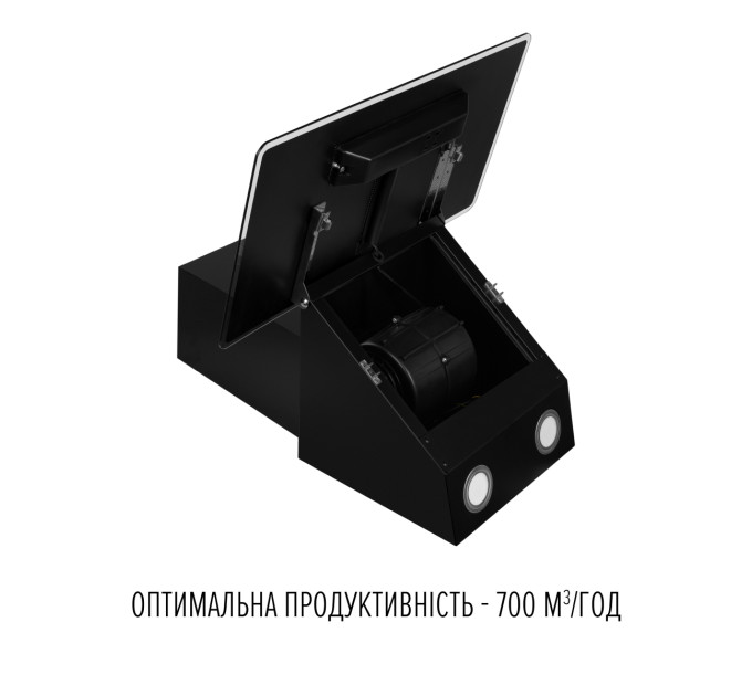 Витяжка декоративна похила  PERFELLI VIO 6HW NERO