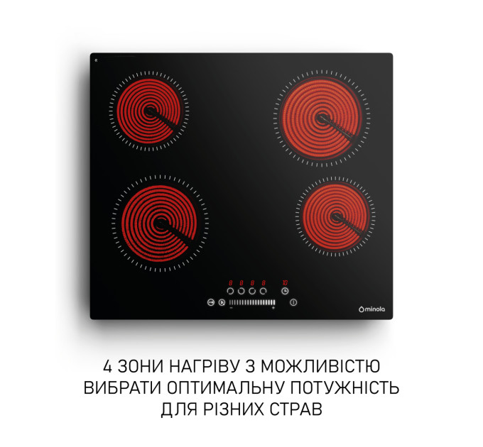 Варильна поверхня склокерамічна  Minola MHS 6071 TBL