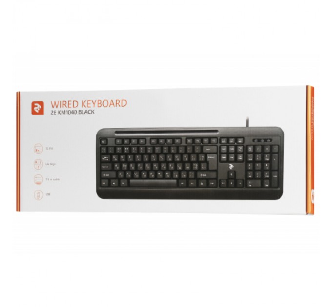 2E Клавіатура 2E KM1040 USB Black (2E-KM1040UB)