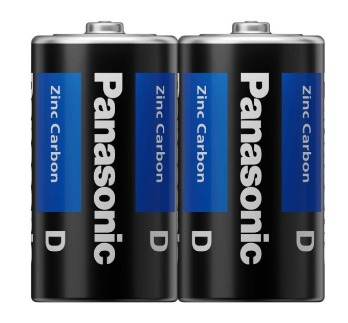 PANASONIC Batteries Батарейка Panasonic General Purpose вугільно-цинкова D(R20) плівка, 2 шт.