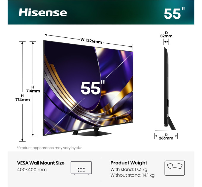 Hisense LED-телевізор Hisense 55U7S PRO