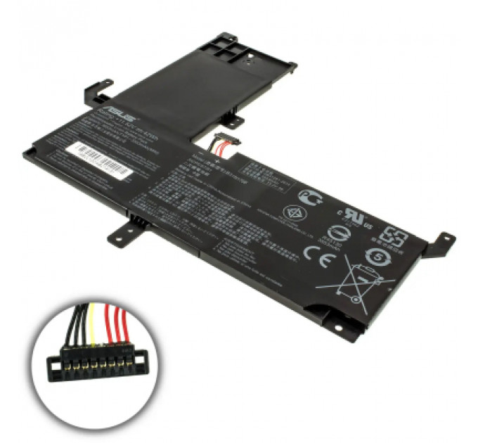 Акумулятор до ноутбука ASUS VivoBook TP510B31N1708, 3653mAh (42Wh), 3cell, 11.52V, black (A97579)