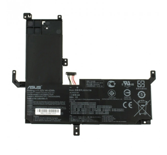 Акумулятор до ноутбука ASUS VivoBook TP510B31N1708, 3653mAh (42Wh), 3cell, 11.52V, black (A97579)