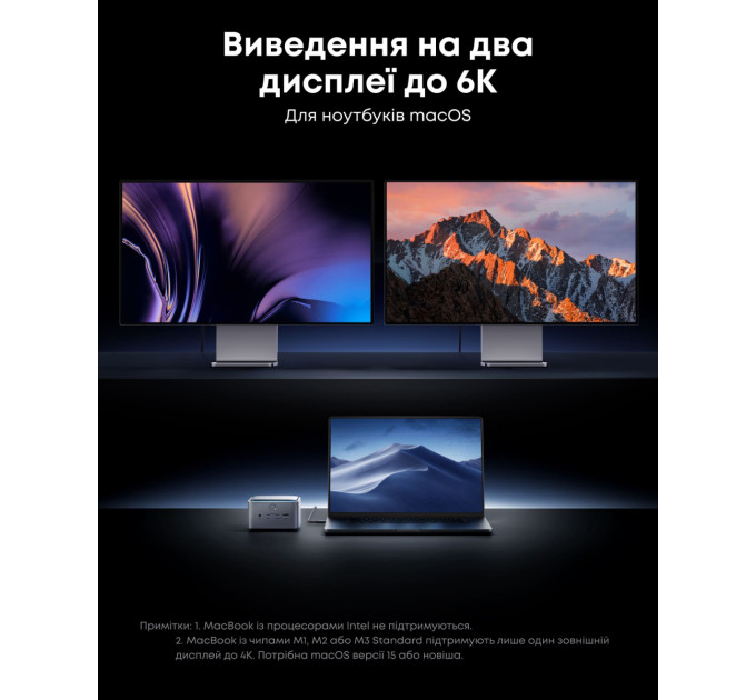 Anker Зарядний пристрій Anker Prime Docking Station 14-in-1, 8K, Thunderbolt 5 Black (A83B53A1)
