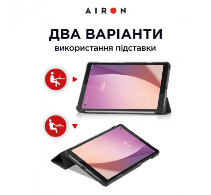 Чохол до планшета AirOn Premium Lenovo Tab M8 4th Gen (TB-300FU) + protective film black (4822352781092)