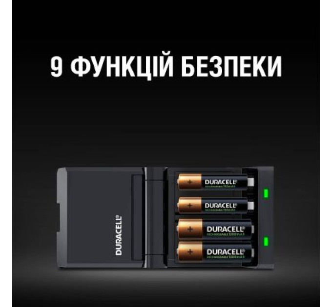 Duracell Зарядний пристрій для акумуляторів Duracell CEF27 + 2 rechar AA1300mAh + 2 rechar AAA750mAh (5001374)