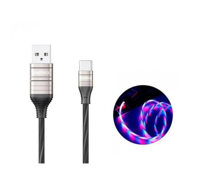 Remax Кабель Remax RC-130a USB - USB Type-C (M/M), 1 м, Black (6954851231707)