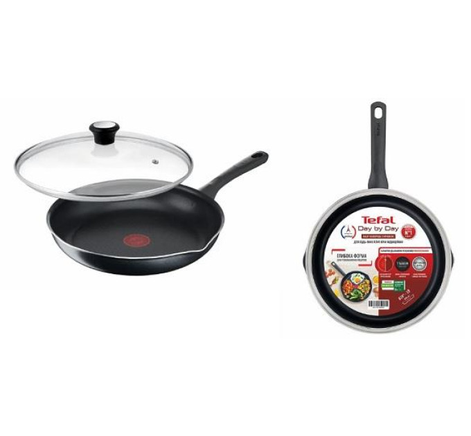 Tefal Сковорода з кришкою Tefal Day by Day 24 см (B5580423UA)