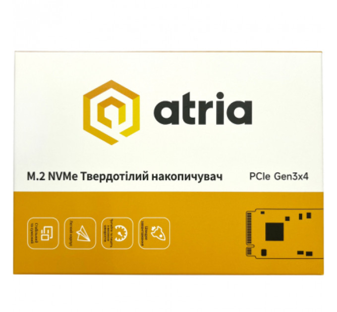 Накопичувач SSD M.2 2280 256GB X500S ATRIA (ATNVMX500S/256)