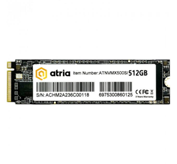 Накопичувач SSD M.2 2280 512GB X500S ATRIA (ATNVMX500S/512)