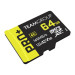Team Карта пам'яті Team 64GB microSDXC class 10 UHS-I U3 V30 A2 Pro+ (TPPMSDX64GIA2V3003)