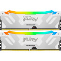 Kingston Fury (ex.HyperX) Модуль пам'яті для комп'ютера DDR5 32GB (2x16GB) 8000 MHz Renegade RGB White XMP Kingston Fury (ex.HyperX) (KF580C38RWAK2-32)
