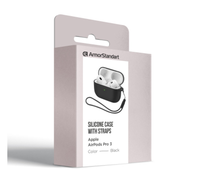 Armorstandart Чохол для навушників Armorstandart Silicone Case для Apple Airpods Pro 3 Black (ARM88291)