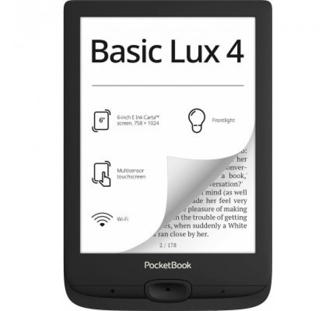 Електронна книга Pocketbook 618 Basic Lux 4, Black (PB618-P-CIS)