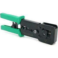 Інструмент Voltronic VegGieg V-E113, для обтиску RJ-45 (8P8C) та RJ-12/11 (6P6C), 4P4C, чорний/зелений, Q10 (V-E113)