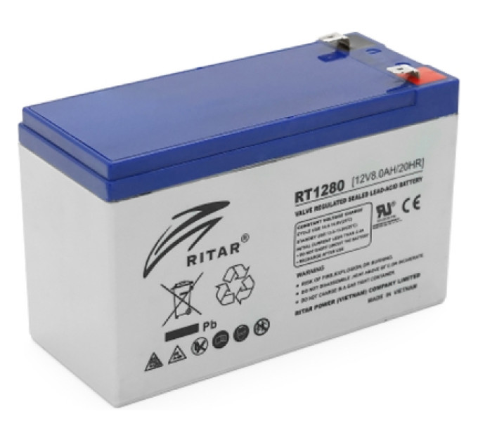 Ritar Батарея до ДБЖ Ritar RT1280, 12V 8.0Ah (RT1280 Q12)