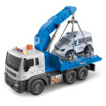 CARS S Іграшка CARS S Евакуатор з краном та поліцейською машиною 1:16 (рухомі частини, інерція, звук, світло, вихлоп)