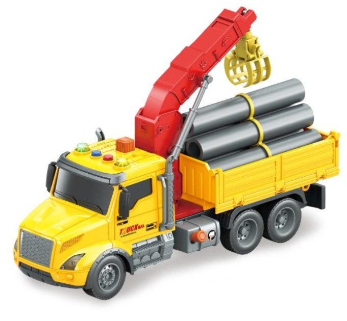 CARS S Іграшка CARS S Вантажівка з  трубами 1:14 (рухомі частини, інерція, звук, світло, вихлоп)