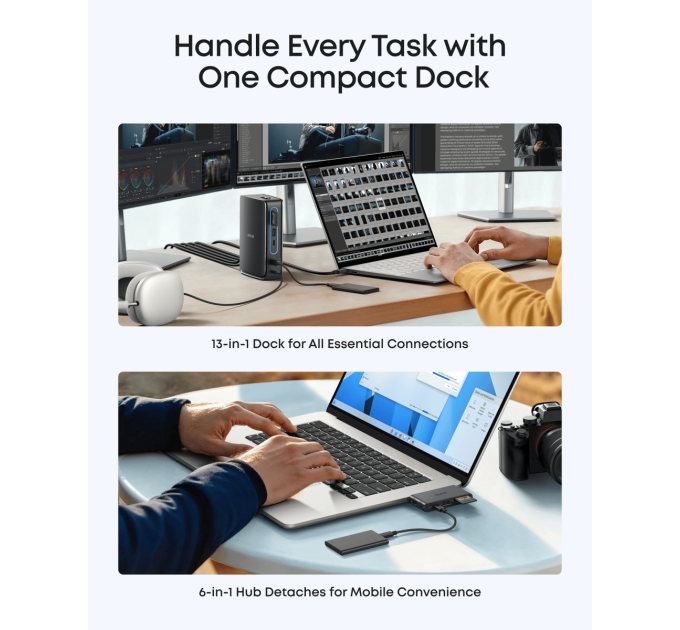 Anker Док-станція Anker Nano Docking Station 13-in-1 Black