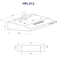 Витяжка  MINOLA HPL 612 BR, Пристінна
