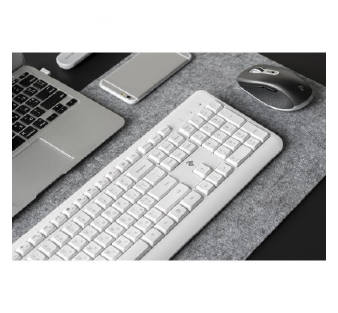 Клавіатура 2E KS220 Wireless White (2E-KS220WW)