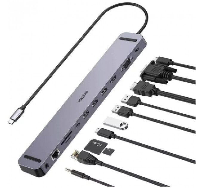 Концентратор Choetech USB-C 11-in-1 (HUB-M20-GY)