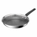 Tefal Kitchenware Сковорода Tefal Emotion+ Power, 24см, з кришкою, нержавіюча сталь, серцевина-алюміній, хромована сталь, бакеліт, скло