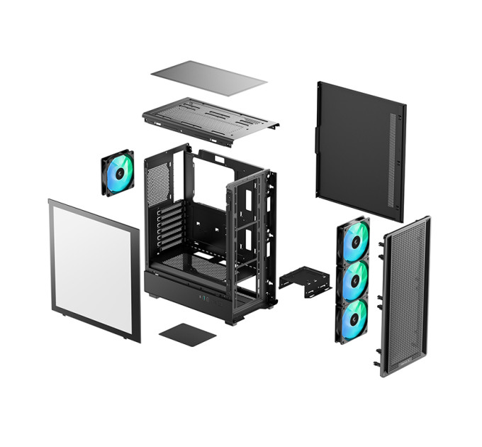 Deepcool Корпус DeepCool CC550 4F Black (R-CC550BKANA4-G)
