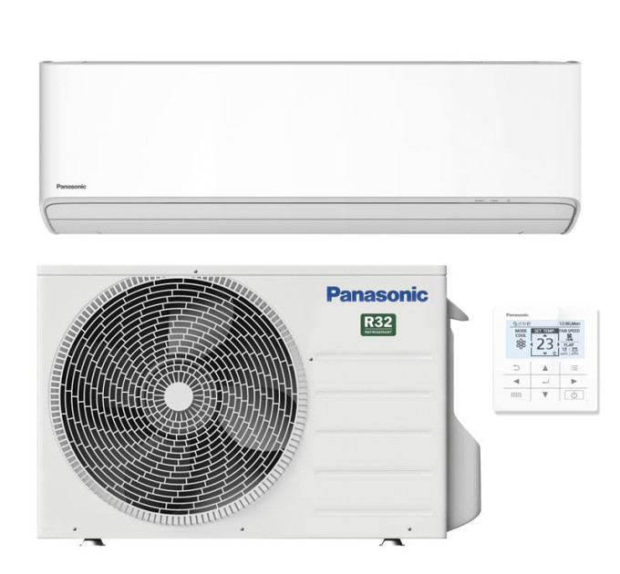 Panasonic Кондиціонер Panasonic Server AC 35м2 інвертор 12000BTU 3.5кВт A+++/A++ -25°С Wi-Fi R32 білий