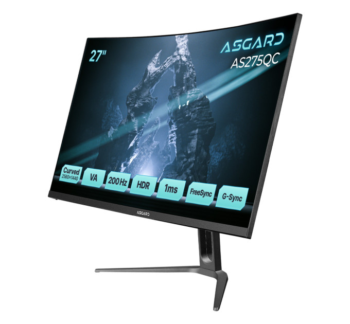 ASGARD Монітор ASGARD Gaming 27" AS275QC VA Black Curved 200Hz