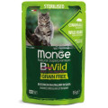 Monge Вологий корм для кішок Monge Cat Bwild GR.FREE Wet Sterilised м'ясо дикого кабана з овочами 85 г (8009470012805)