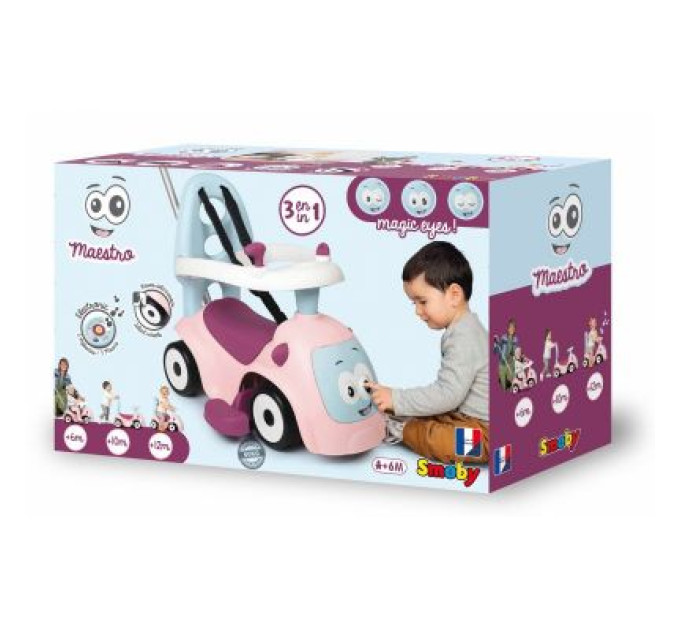 Smoby Чудомобіль Smoby Маестро 3 в 1, рожевий (720305)