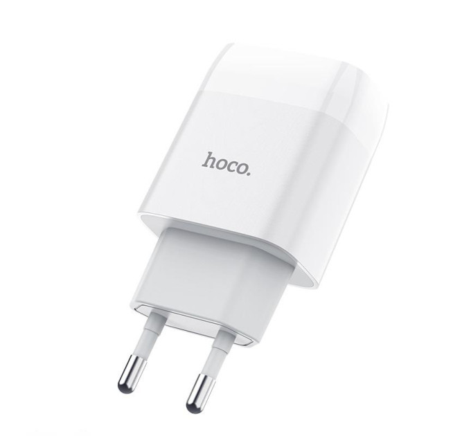 HOCO Зарядное устройство Hoco C72A Glorious (1USB, 2.1А) White (6931474712998) + кабель Lightning
