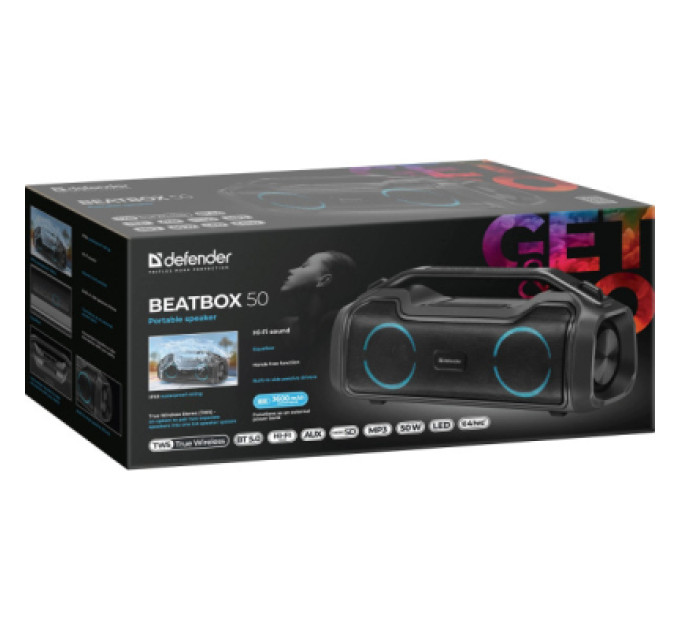Defender Акустична система Defender Beatbox 50 Bluetooth Black (65950)