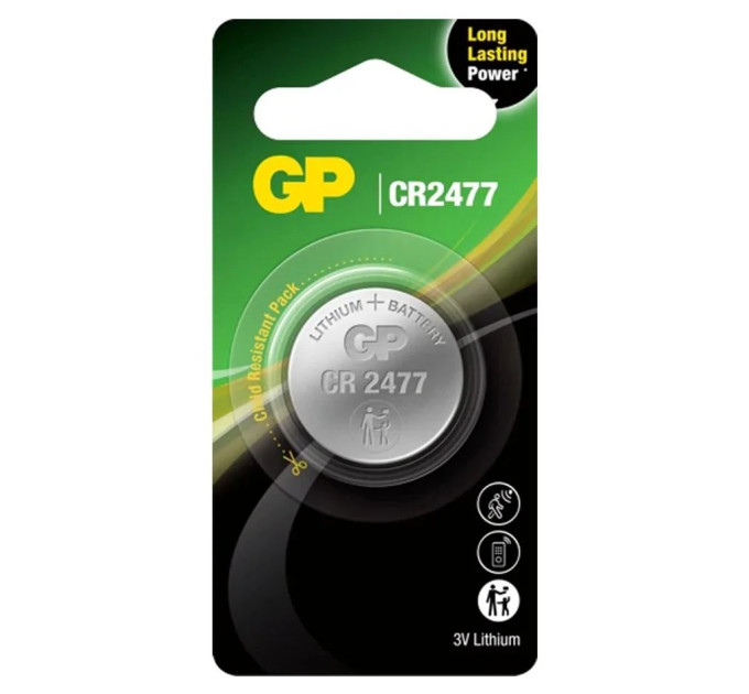 Gp Батарейка GP CR2477 3B Lithium 1шт (GPCR2477E-CPU1)
